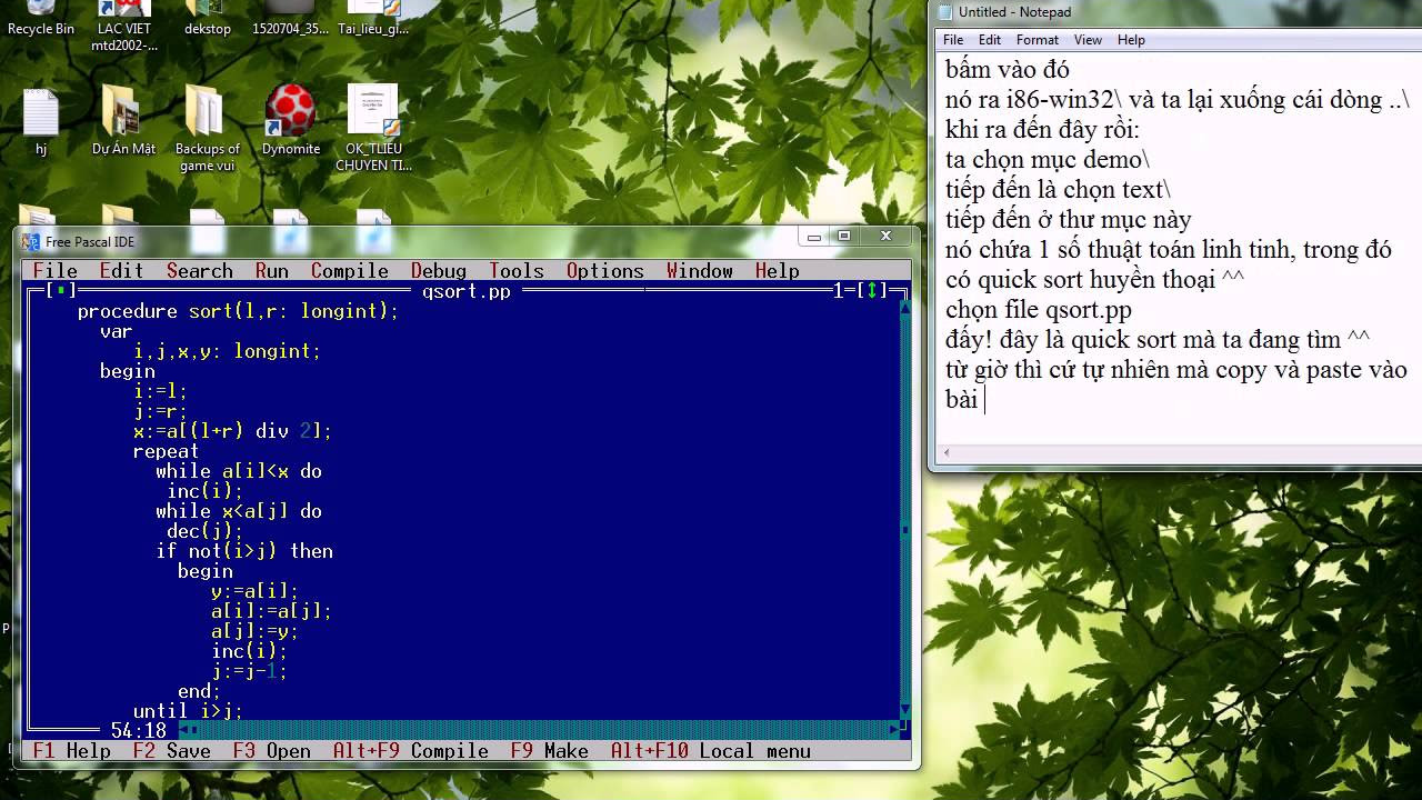 Quick Sort - Pascal - Cách Lấy Từ Free Pascal - youtube