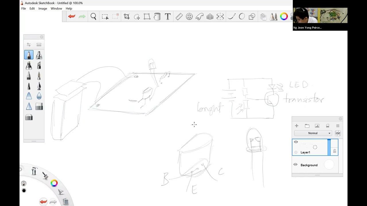 Transistor light sensing circuit - Sketch the basic