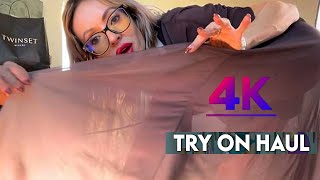 Transparent Dress For Restaurants Tryon Haul See Through Sheer Fabrics