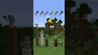 Which MINECRAFT Axe is the fastest? 🤔#Shorts