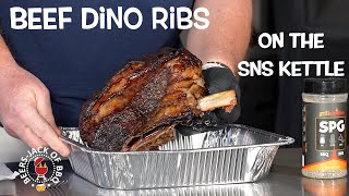Dino Ribs on the SNS Kettle! Super tender! @beers-jackofbbq