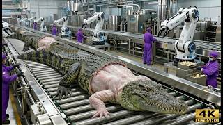 Inside the modern CROCODILE LEATHER AND MEAT factory