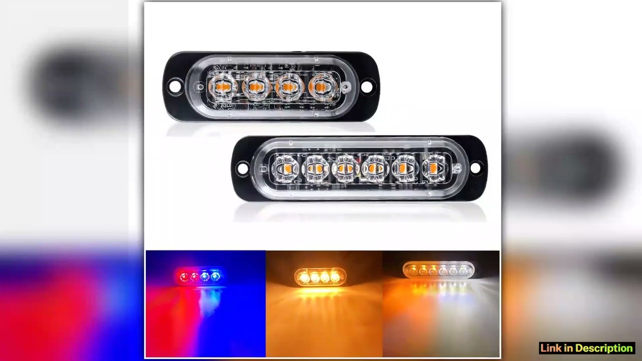 1pcs Led Strobe Warning Light Cheap Strobe Grille Flashing Lightbar Truck Car Beacon Lamp Amber