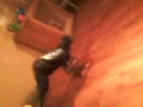 Doing a backwards worm at the Art Center XD
