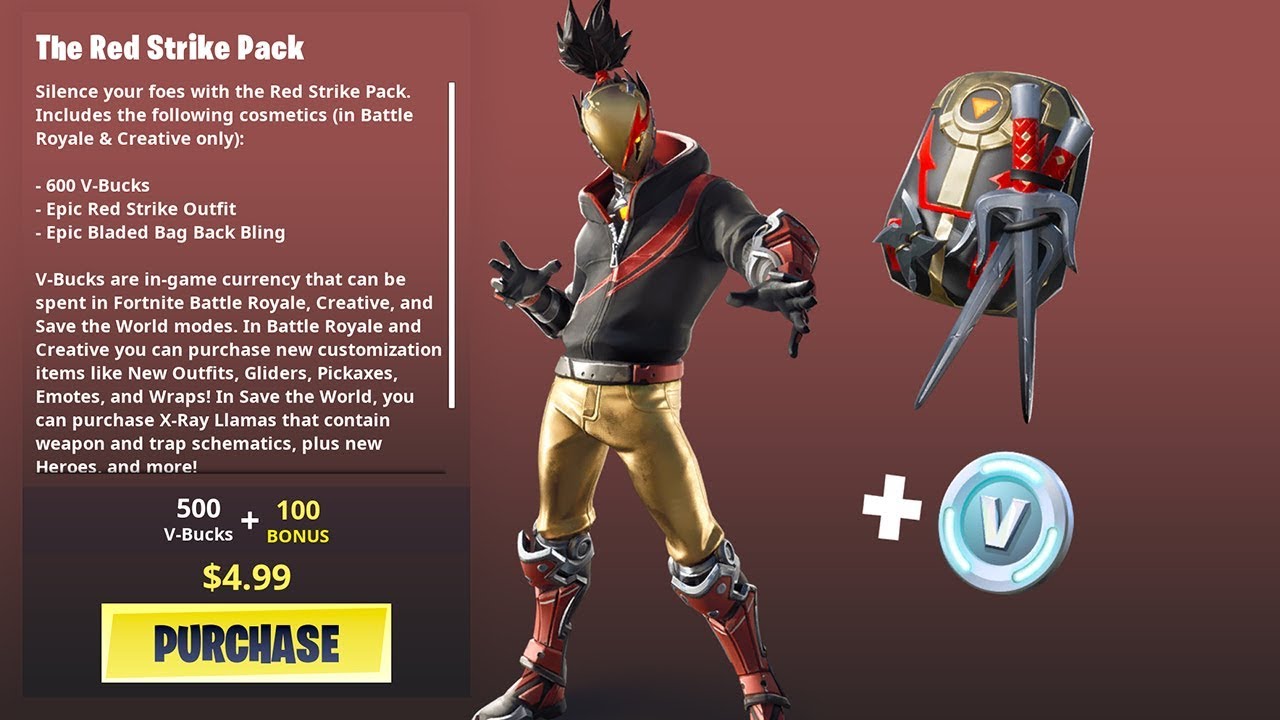 🔴 Fortnite New Red Strike Starter Pack || 500 Like Goal || !member 🔴