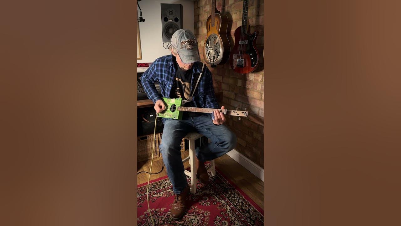 Delta Blues on a 3 string cigar box guitar. #slideguitar