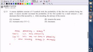 Famous GATE 2012 ECE - Information Theory and coding   entropy Net Worth