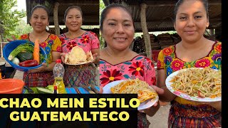 Preparando Chao mein con Pollo al estilo Guatemalteco/fácil de preparar