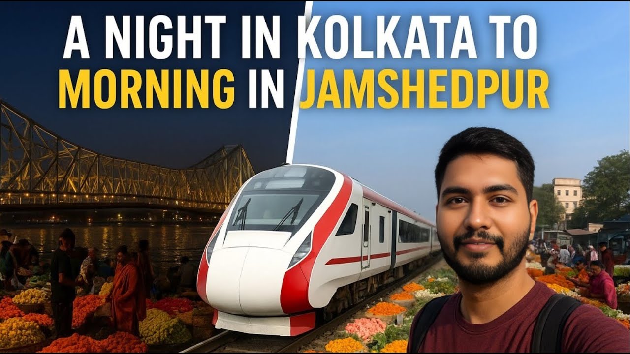Kolkata Night Ride 🌃 | Mullick Ghat, Howrah Bridge Walk & Vande Bharat to Jamshedpur
