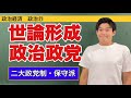 政治経済〜政治㉑〜世論形成と政治参加【二大政党制・右派・左派】