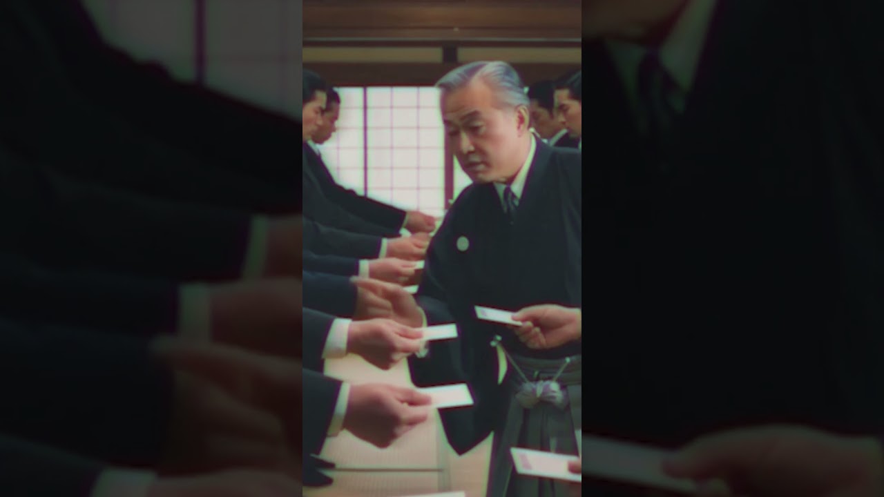 Japanese Business Etiquette: Practicing How to Exchange Business Cards (AI generated)