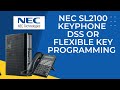 Nec sl2100 keyphone dss or flexible key programming