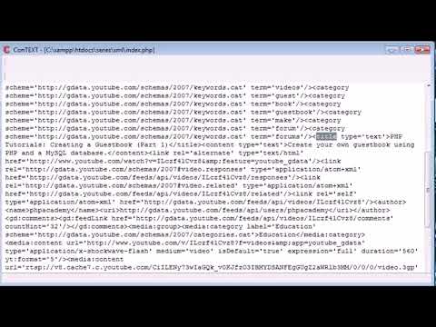 Beginner PHP Tutorial   107   A YouTube XML Example ‏ #PHPTutorial #WebDevelopment #LearnPHP