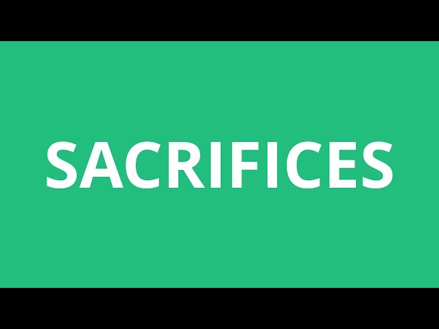 How to pronounce sacrifice in French