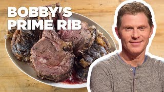 Bobby Flay Makes Prime Rib with Red Wine-Thyme Butter Sauce  Food Network