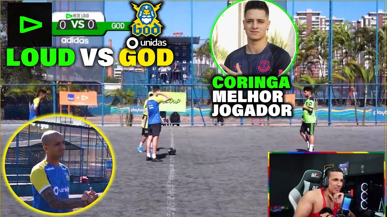 HUDSON AMORIM REAGINDO FUTEBOL DA LOUD vs GOD!!