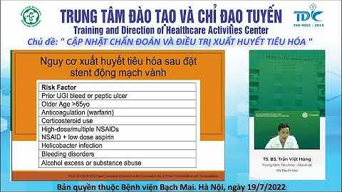 Cập nhật chẩn đoán và điều trị xuất huyết tiêu hóa