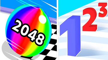 Ball run 2048 VS Number master run Max All Level android iOS gameplay 