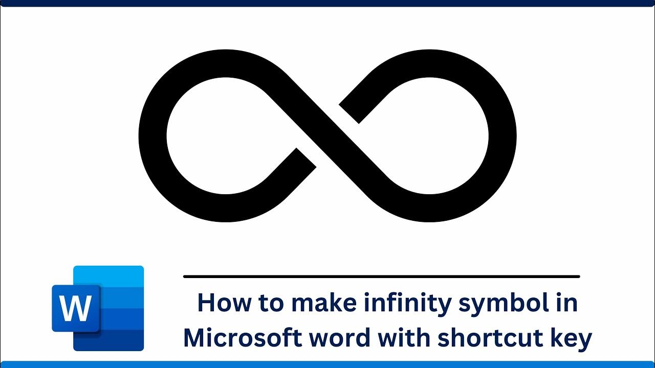 How to make infinity symbol in microsoft word with shortcut key youtube