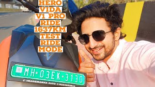 Hero Vida V1 Pro Ride | 1637km Range Test Eco & Ride Mode 👌