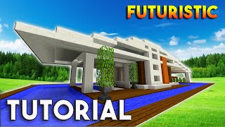 Minecraft: How To build A Modern house / Futuristic Modern House Tutorial ( Realistic )