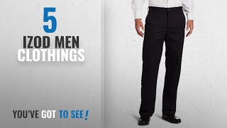 Top 10 Izod Men Clothings [ Winter 2018 ]: IZOD Men's American Chino Flat Front Straight-Fit Pant,