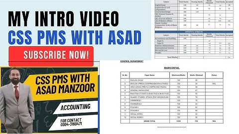 My Journey oF CSS & PMS #My intro Video#accounting #facts #pms #css #education #csspms #learn #exam