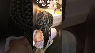 Quick hairstyles for kids #cornrow #braidstyles #hairstylist #chicago
