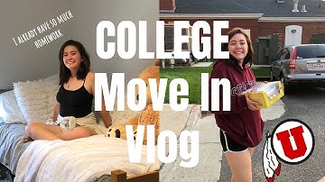 COLLEGE DORM MOVE IN VLOG 2018 | Freshman Move In Day at U of U