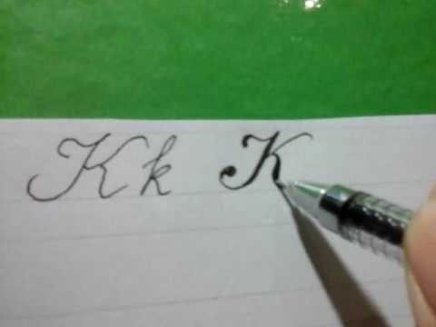 K calligraphy  for beginners with normal pen