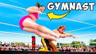 Gymnast Tries WWE!