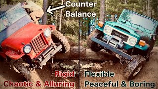 FJ40 Chill vs CJ2A Chaos // Results of Willys RIGIDITY vs Land Cruiser FLEXIBILITY