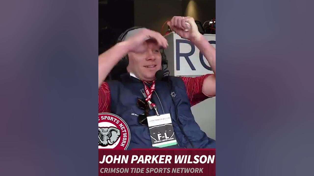 John parker wilson almost falls out of his seat during alabama football