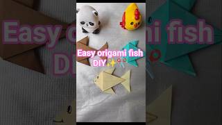 How to make a easy origami fish /paper fish tutorial DIY✨✂️#craft #diy #papercraft