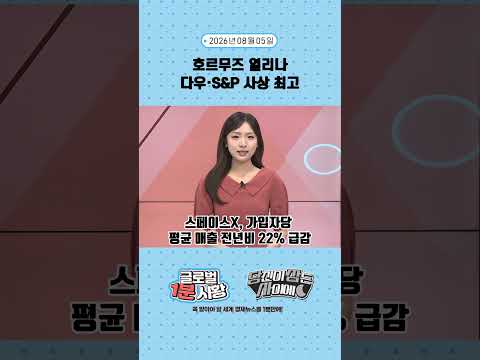 8월 5일 글로벌 1분 시황✅ #당잠사 #굿모닝한경글로벌마켓 #1분시황