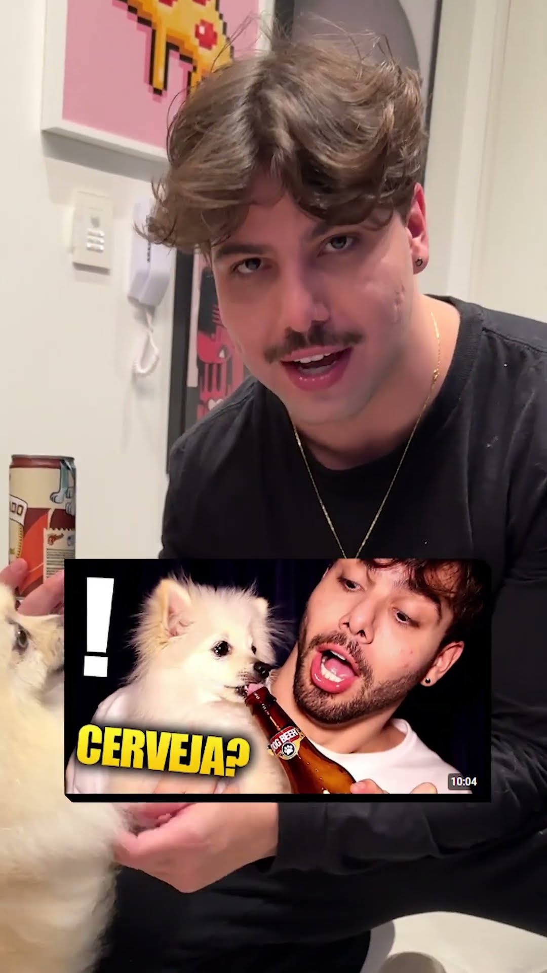 Sim, dei cerveja pro meu cachorro