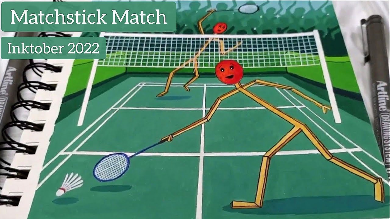 Match Play Ink Match Stick Match | Ink & Watercolor on Paper | Inktober 2022 | Time ...
