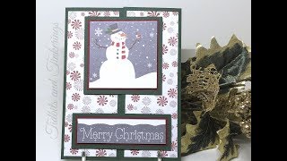 Snowman Christmas Tri Fold Card - Cricut Design Space File