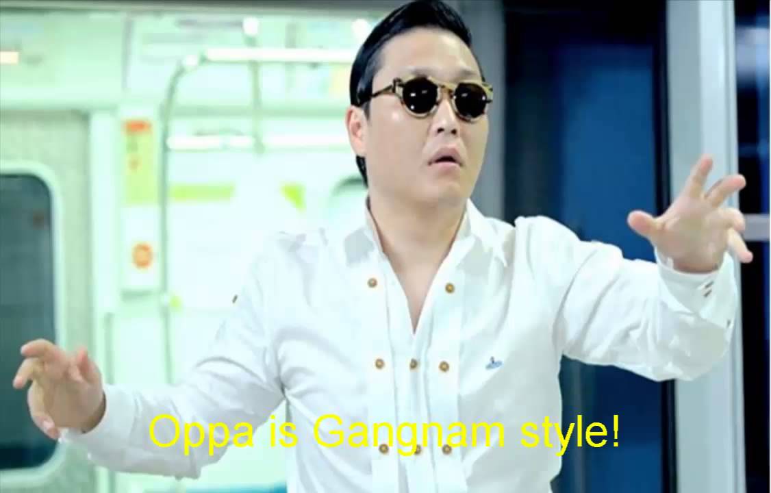 open gangnam style in english