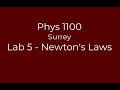 Phys 1100 surrey lab 05 newtons laws paperless