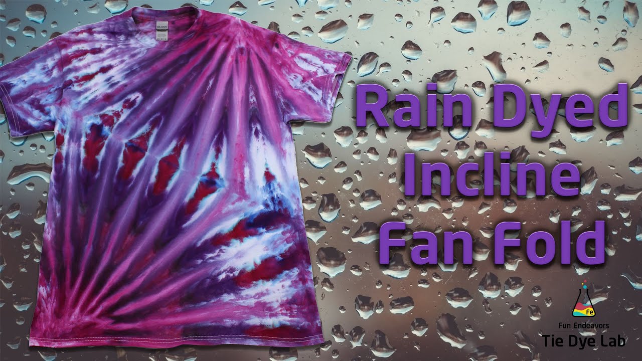 Tie Dye Designs:  Rain Dyed Incline Fan Fold Tie Dye Shirt