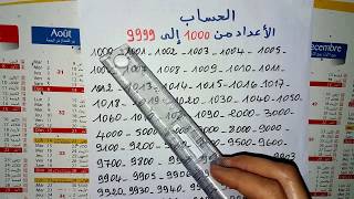 أبسط طريقة لتعلم الاعداد من 1000إلى9999