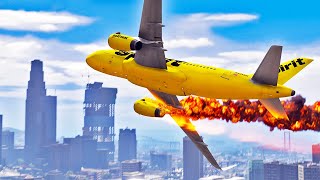 Airplane and Fuel Truck Crash at Los Santos Airport - GTA 5