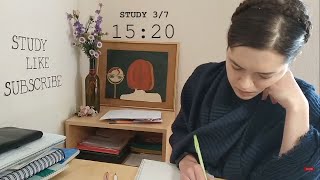 Study with me | 7 hours | 50/10 pomodoros | Rain sounds