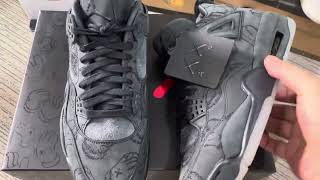 Air Jordan 4 Retro KAWS Black 930155-001 Kickbulk Sneakers shoes retail wholesale free shipping