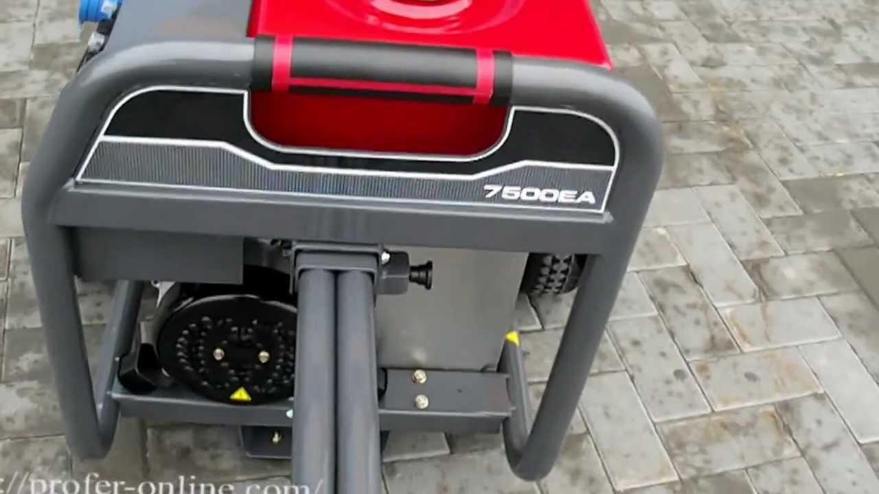 Запуск и остановка Briggs&Stratton 7500EA - YouTube