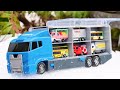 13 Types Street Working Car Tomica &amp; Clean Up Convoy in the Snow Garden