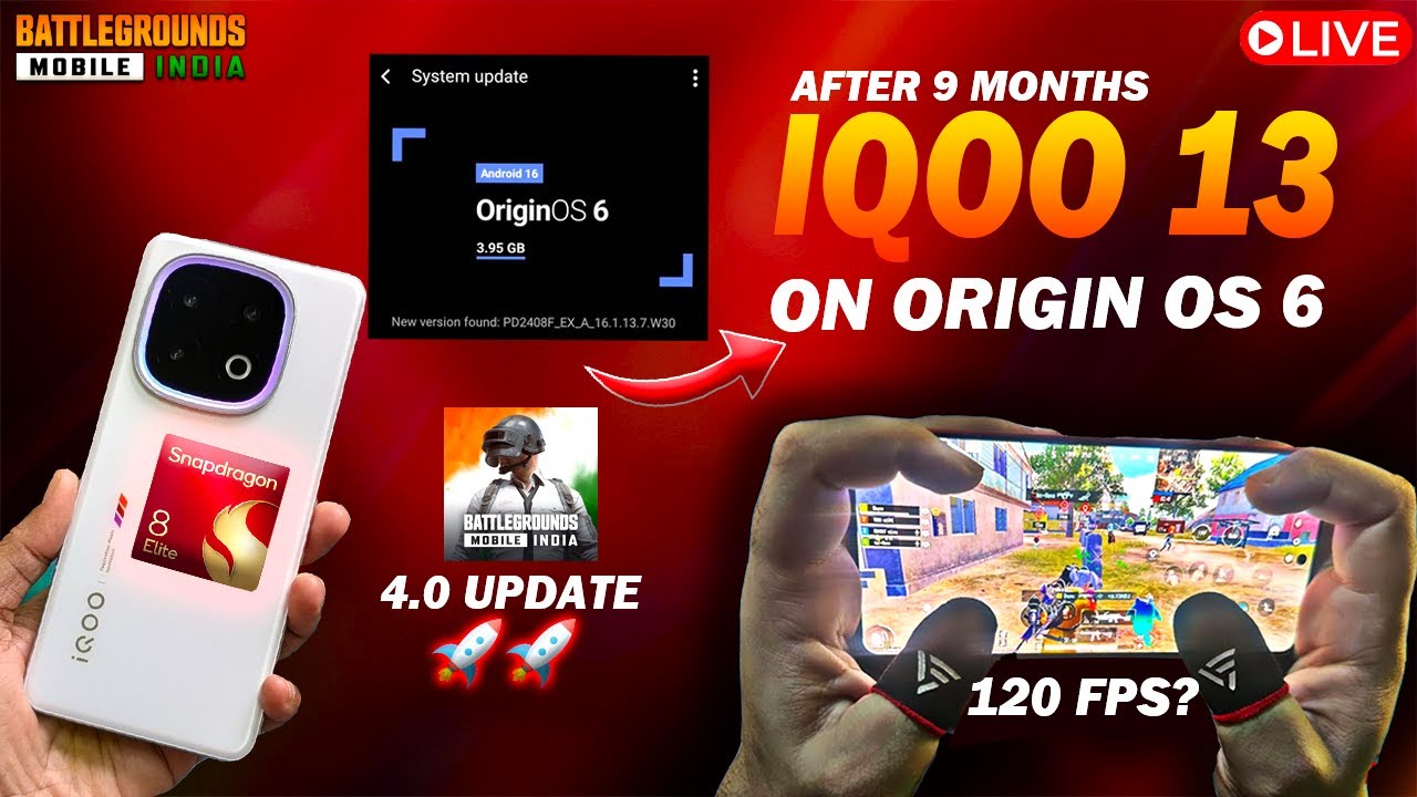 IQOO 13 120 FPS BGMI TEST ON ORIGIN OS ️☠️| PERFORMANCE 🔥🚀? | IQO0 15 ...