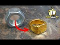 Goldring aus Mutter | How to Make a Gold- Nut Ring