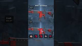 CS2 M4A4 Evil Daimyo — Stickers vs Base Craft #cs2 #cs2skins #shorts